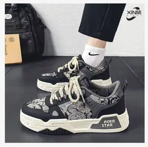 Men's Casual Shoes Sneakers Men's Board Shoes Loafers Black