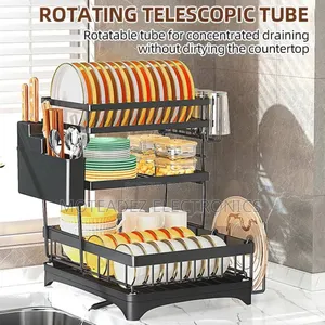 3 Tiers High Quality Anti Rust Steel Classic Plate/Dish Rack
