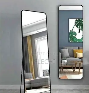 Square Black Standing Mirror