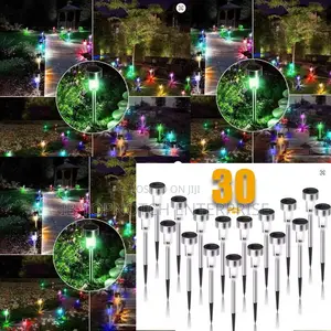 30pcs Multi-Color Solar Lights for a Truly Dynamic Garden