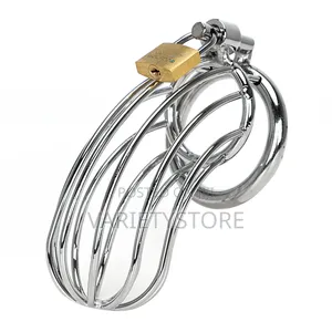 Adult Toys Stainless Steel Penis Cage Male Chastity Device