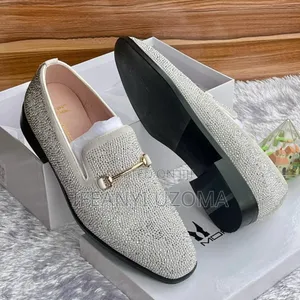 White and Golden Color Luxury Shoe