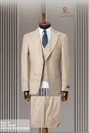 Italian Style Classic Golden Button Men’S Suit