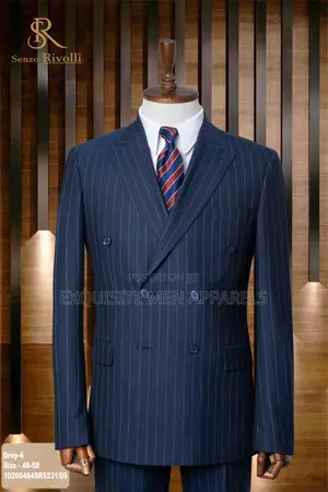 Double Breasted Bold Stripe Turkish Men’S Suit