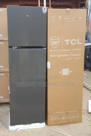 370 Liters TCL Double Door Refrigerator, Silver Color