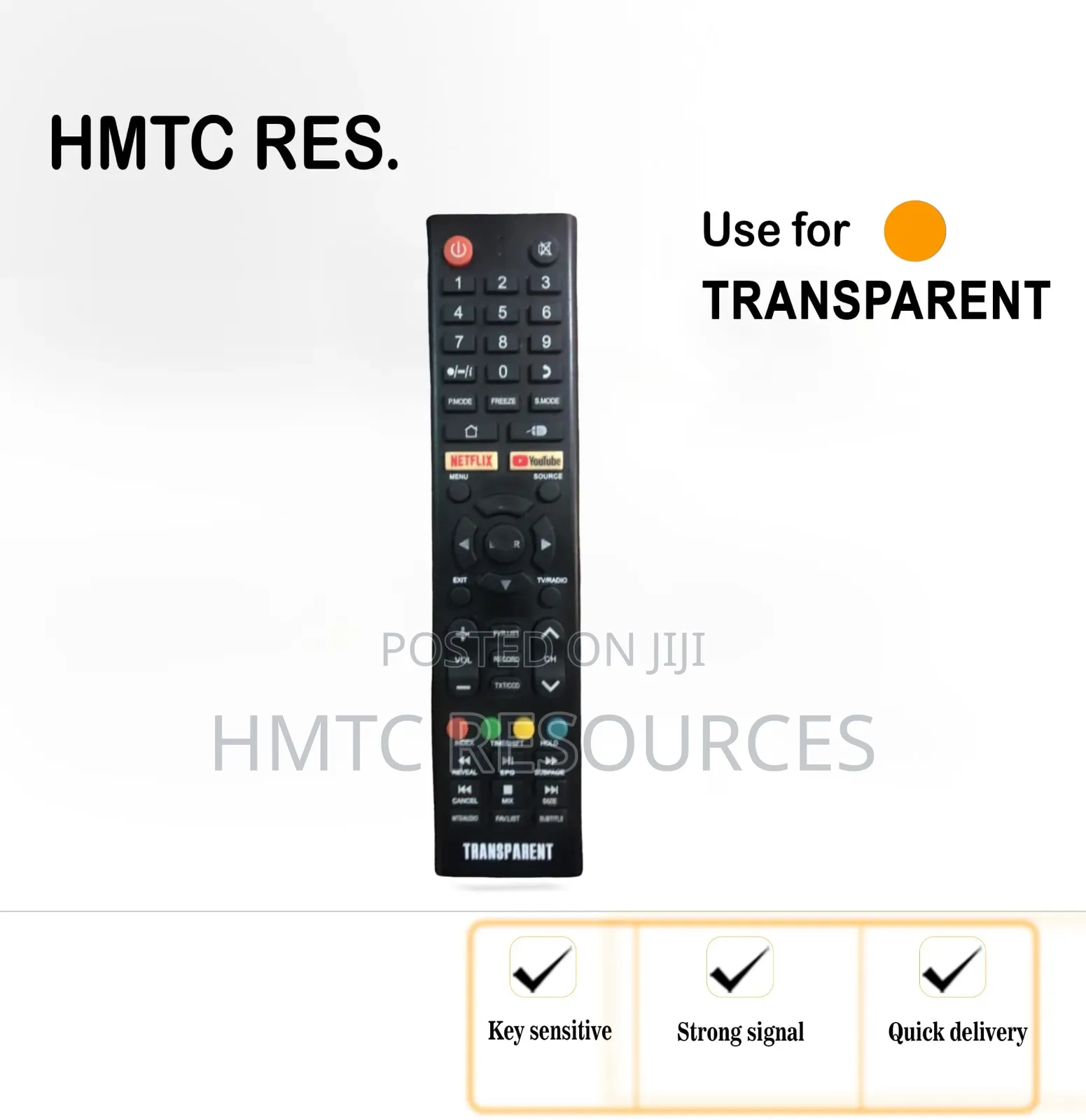 Transparent Google Television Remote Control
