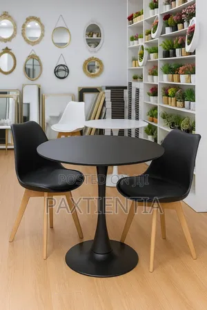 Black Mono Cafe Table and Chair Set