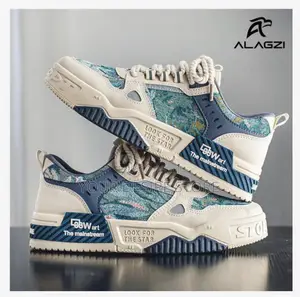 Alagzi New Young Fashion Trendy Board Shoes - Blue