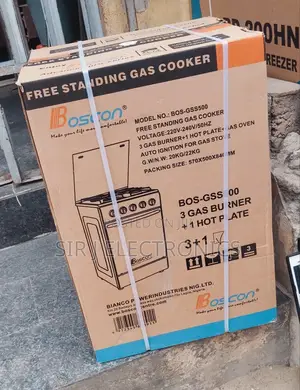 Brand New Boscon (3 Gas, 1 Electric) Standing Gas Cooker