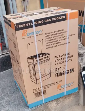 (3 Gas, 1 Electric) Boscon Standing Gas Cooker + Oven+ Grill
