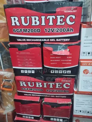 200ah/12v Rubitec Valve Rechargeable Gel Battery