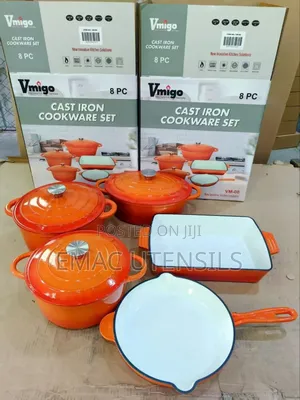 Original 5pcs Enamel Cast Iron Set of Pot