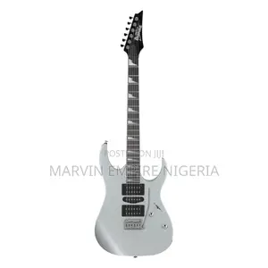 Ibanez Electric Guitar Silver Grg170dx With Strap, Cord, Bar