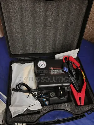 Car Jump Starter Kit With Power Bank And Auto Air Compressor