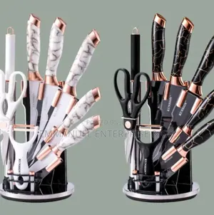 8pcs Kitchen Knife/Scissors With Stand