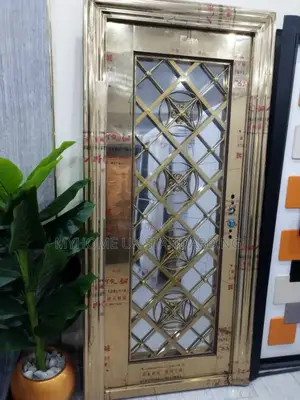 Golden Steel Glass Door.