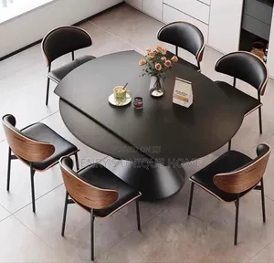 Round Dining Table Black