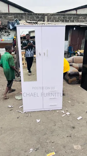 HDF White 3 by 6 Wardrobe