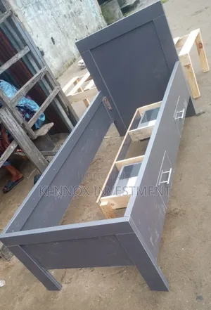 Grey 2.5ft by 6 Wooden Bedframe