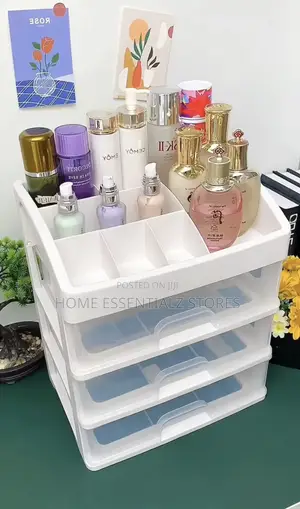 Beauty 4-Tiered Cosmetics Box Organizer Rack