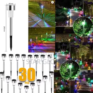 30pc Multi Color Solar Garden Light Enchanting Outdoor Oasis