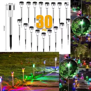 30pcs Multi-Color Solar Garden Light: Zero Wires, Zero Bills