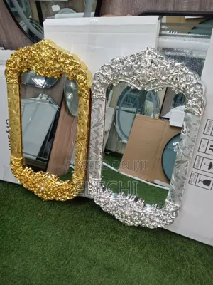 Gold And Silver Bathroom Mirror