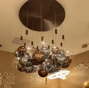Nordic Led Pendant Lights Glass Balls Home Decor
