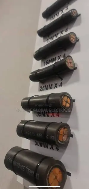 6mm X 4c, 10mm X 4c, 16mm X 4c, 25mmx4c, Armored Cable Bicc