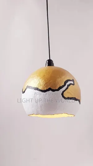 White and Gold Pendant Light