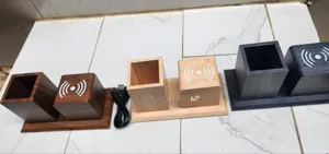 Wooden Pen Holder With Wireless Charger (Wholesales Only