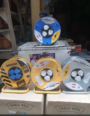 50-Meter Heavy-Duty Extension Cable Reel