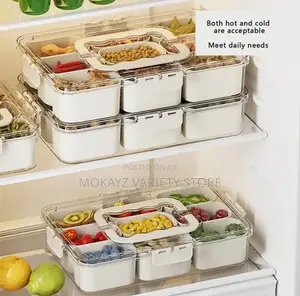 Box With Detachable 9 Compartments for Snacks/Spices Etc