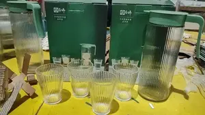 1pc Quality Water Jug and 4pc Drinking Glass Cup(Tall Jug)