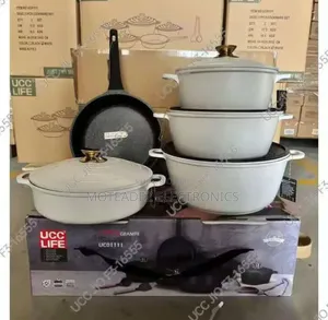 Ucc Life 9pcs Granite Non Stick Cookware Sets W/Frying Pan