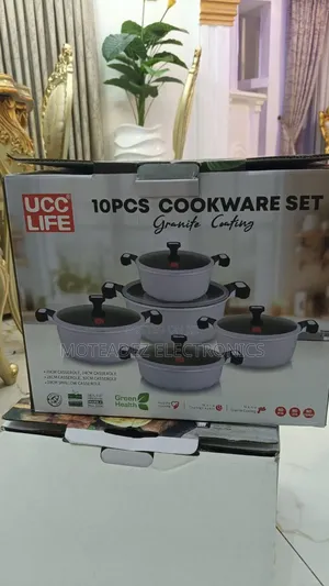 Ucc Life 10pcs Quality Granite Coating Nonstick Cookware Set