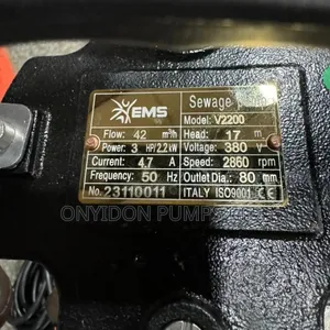 Ems Sewage Pumps 3hp