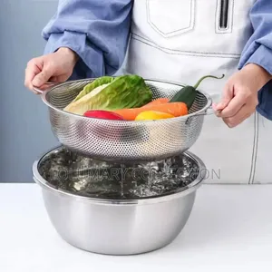 High-Quality 6pcs Stainless Steel Sieve Colander Set