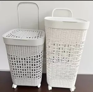 75l Laundry Hamper, Clothes Basket With Wheel