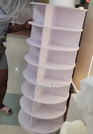 7-tier Wood 360 Rotating Shoe Rack