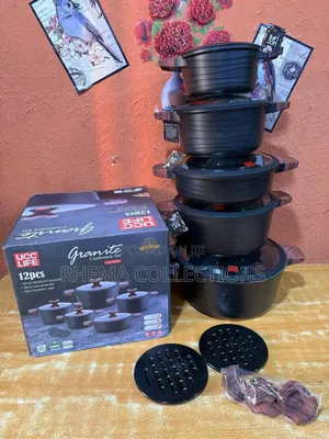 12pcs Ucc Life High Quality Lasting Granite Cookware/Pot Set