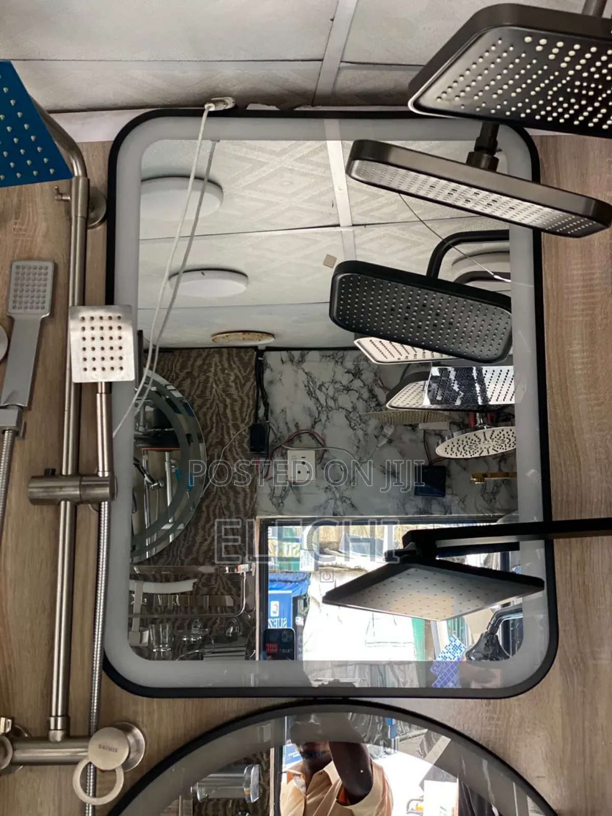 Square Black Frame Led Mirror
