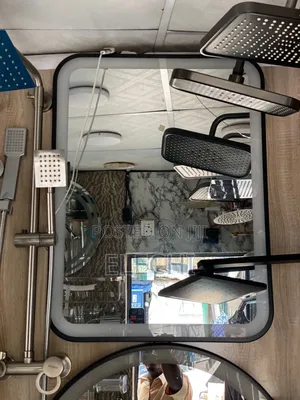 Square Black Frame Led Mirror
