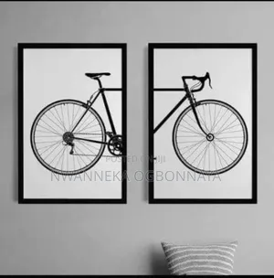 Nordic Black and White Fashion Bike Canvas Printing