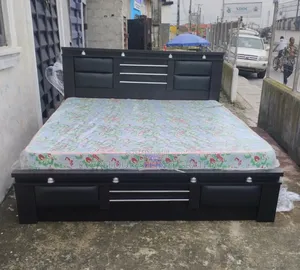 Wooden Bed Frame and Foam 6x6ft