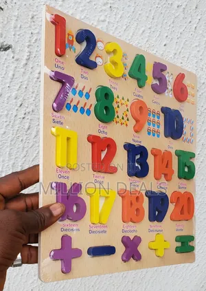 Numbers and Signs Kids Wooden Educational Toy Ages 3+