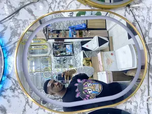 Gold Frame Mirror With Led Light