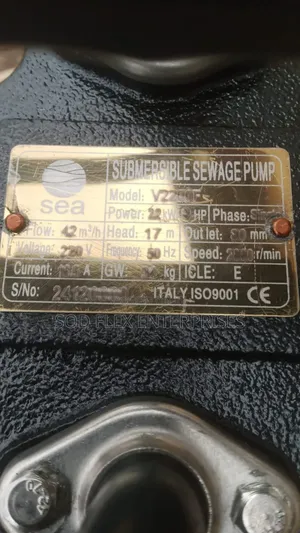 3hp Sea Product 100% Pure Copper Sewage Water Pump