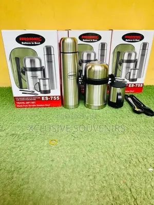 Eurosonic Stainless Steel Food/Water Flask, Mug And Spoon