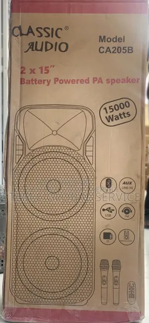 Classic Audio Ca20 B 2×15 Battery Powered Pa Speaker